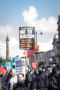 Liverpool protesting against the Neo-Nazi Fascist 'White Man March'